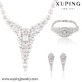 S-37 Luxury Crystal Bridal Wedding Jewelry Set Rhinestone Pendant V Drop Necklace Earring and Bracelet Set